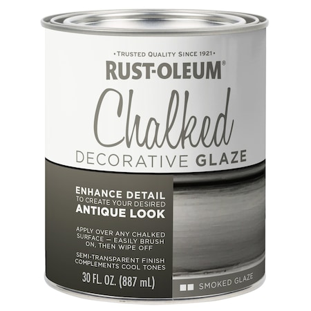 Rust-Oleum Chalked Decorative Glaze, Smoked Glaze, 1 Qt 315883