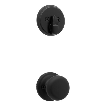 Kwikset Single Cylinder Interior Hancock Knob Trim Matte Black Finish 971H-514
