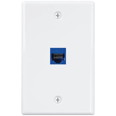 Newhouse Hardware Ethernet Wall Plate White CAT6WP-WH-01