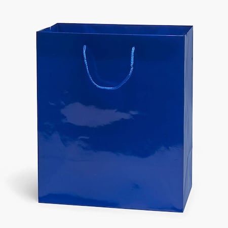 Nashville Wraps Royal Blue Gloss Gift Bags, Cub 8x4x10, 100PK GTCBRO