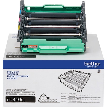 Brother DR310CL Replacement Drum - Laser Print Technology - 25000 - Black - 1 Each DR310CL