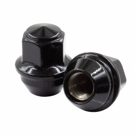Coyote Wheel Accessories LUG NUTS, Carbon Steel, 1.45 in, Acorn 121142BLK