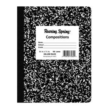 Roaring Spring Paper Products Hard Cover Marble Comp Book - 100 Sheets Per Book 77264