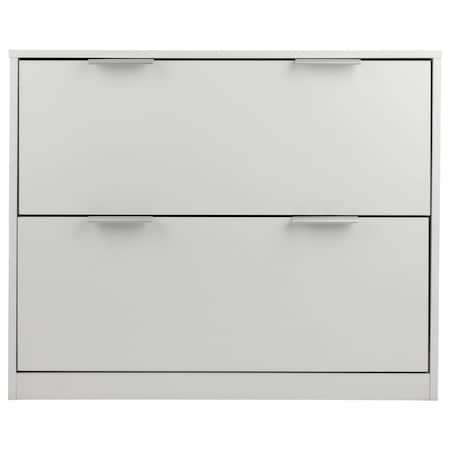 Lavish Home 2 Drawer File Cabinet Wooden Lateral Filing Cabinet with 2 Storage Drawers and Adjustable File Bars 80-FC-2D-W