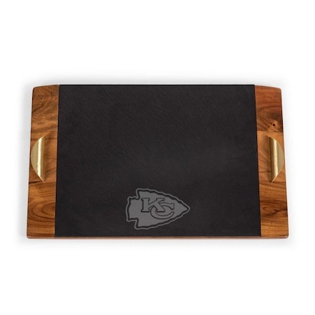 Picnic Time Family Of Brands NFL Kansas City Chiefs - Covina Acacia and Slate Serving Tray 957-07-512-163-2