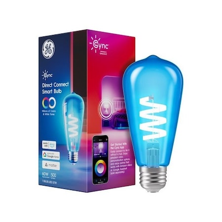 Ge Smart Bulb, 6.2 W, Wi-Fi Connectivity: Yes, Bluetooth, Wi-Fi Control 93131635