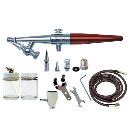 Paasche Single Action Set w/ Metal Handle .45, .65, & 1.05mm heads & 1/8BSP Adapter HS-3MH