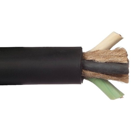 Carol Portable Cord, SOOW, 8 AWG, 3 C, Black, CPE, Stranded, 600 V, Outdoor, 10 ft 16063