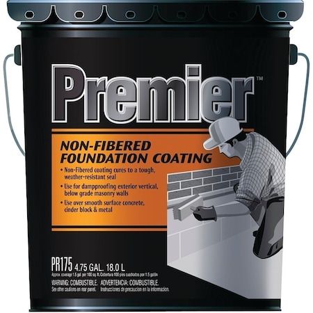 Henry Henry PR175070 Foundation Coating, Liquid, Black, 5 gal Pail PR175070