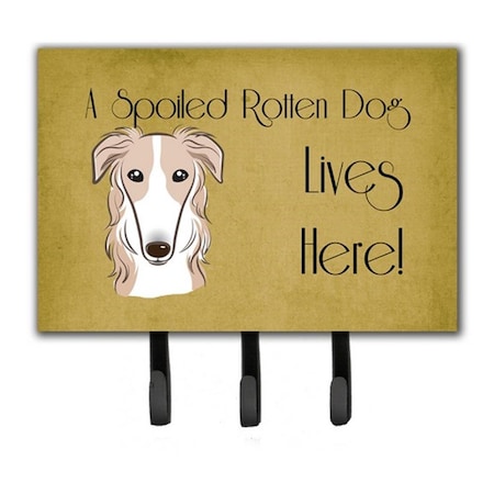 Carolines Treasures Borzoi Spoiled Dog Lives Here Leash and Key Holder BB1476TH68