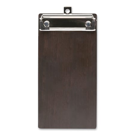 Excello Global Products Check/Menu Holder, 4 x 8.1, Dark Woodgrain/Silver SPLS-MENU-4X8CB