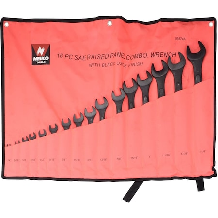 Neiko Jumbo Combination Wrench Set, SAE, Raised Panel 03574A