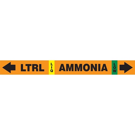Accuform IIAR SELFSTICK AMMONIA PIPE MARKER RAK114T