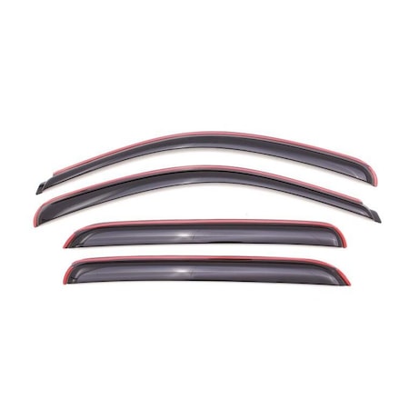 Ventshade Rainguards, Aerodynamic Design, In-Channel, Smoke, Acrylic, Set Of 4 194515