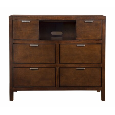 Homeroots 45in Brown Select Solids and Veneer Open shelving TV Stand 404269