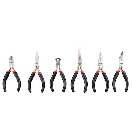 Sunex 6 Piece Mini Pliers Set In Storage Tray SXMPS6