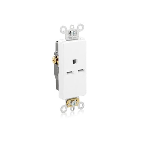 Leviton Commercial Grade Decora Receptacle, 15 Amp, 250 Volt 16651-W