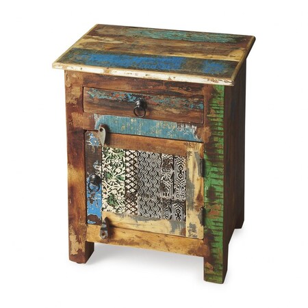 Homeroots 18in Brown Standard Accent Chest With One Drawer 389703