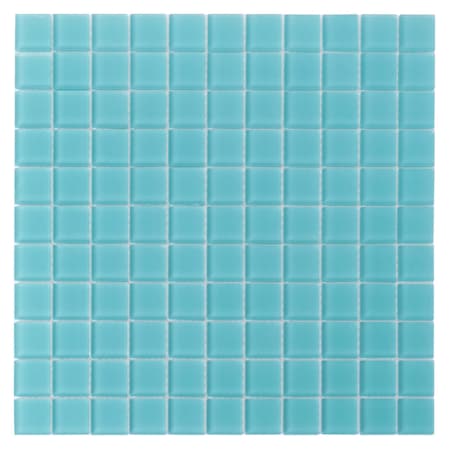 Apollo Tile Sky Blue 11.8 in x 11.8 in Glass Matte Floor and Wall Mosaic Tile 9.67 sqft/case, 10PK APLA88041M 1X1A