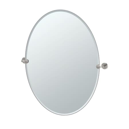 Gatco Latitude II 32" Frameless Oval Mirror Satin Nickel 4299LG