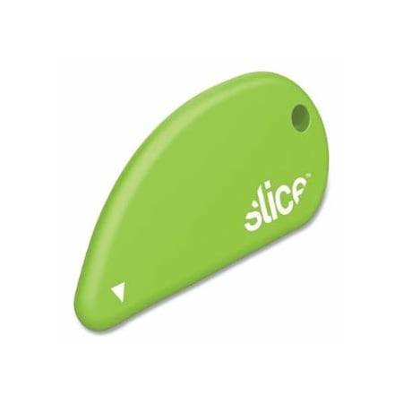 Slice Safety Cutter, 2.41 in L, Fixed Blade, Ceramic, Plastic Handle, Green, 48PK 926-00200