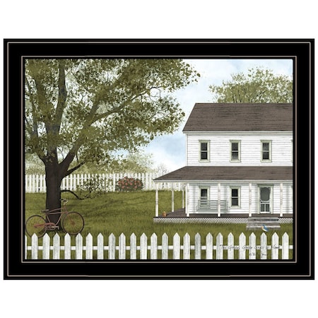 Homeroots Green Green Grass of Home 2 Black Framed Print Wall Art 404556