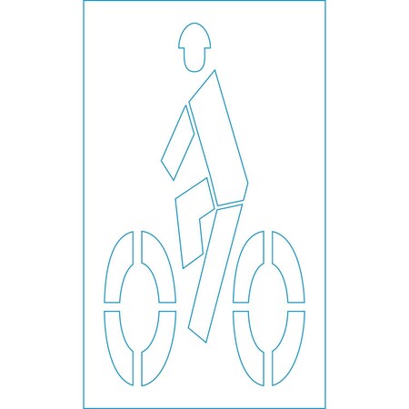 Lyle Man Riding Bicycle Symbol, 32x54, Non-Reflective, None G-15734-NS_32x54