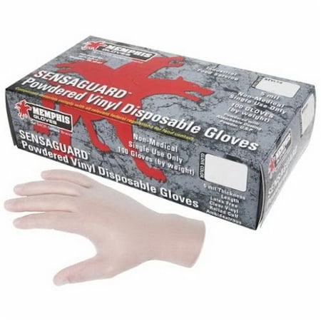 Mcr Safety SENSAGUARD 5020 NON-STERILE DISPOSABLE GLOVES, XL, VINYL, CLEAR, 10.622 IN L 5020XL