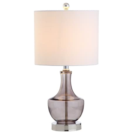 Jonathan Y Colette 20" Mini Glass LED Table Lamp, Smoked Gray JYL1029D