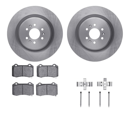 Dynamic Friction Co DFC Rotors with EURO 5000 Ceramic Brake Pads includes Hardware 6612-46021