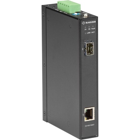 Black Box Black Box Media Converter, Ethernet to SFP Fiber, 10/100/1000 Mbps LGC280A