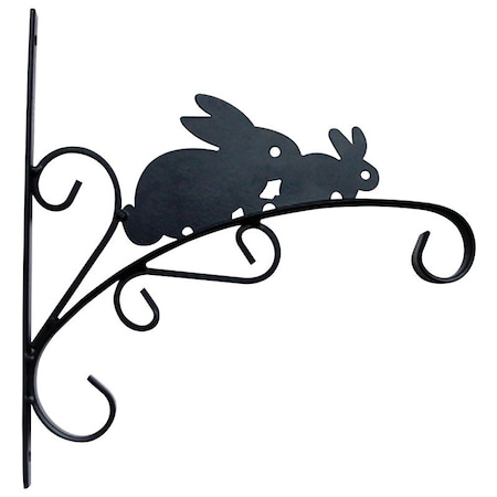 Landscapers Select Plant Bracket, 11 in L, 11.8 in H, Steel, Matte Black, Wall Mounting GF-3055
