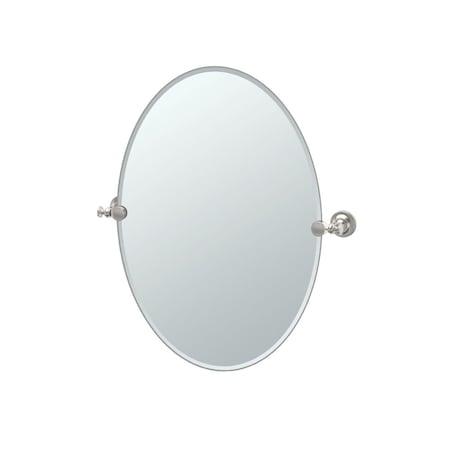 Gatco Tavern 26.5" Frameless Oval Mirror Satin Nickel 4029
