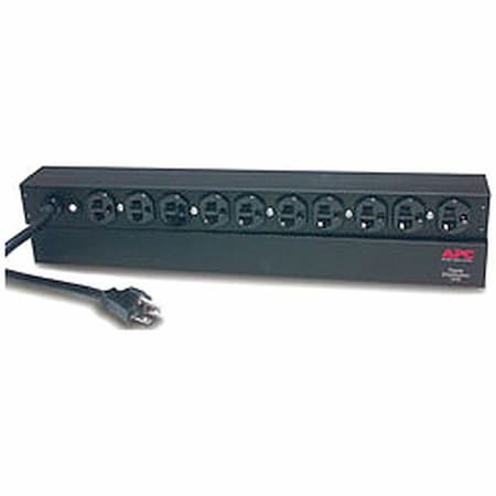 Schneider Electric Power Strip, Rack Mounted, 5-20R, 5-20P, 12 ft., Black AP9563