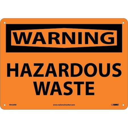 Nmc Warning Hazardous Waste Sign, W426RB W426RB