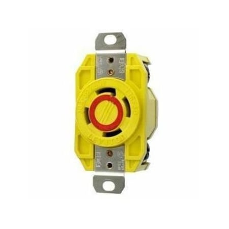 Leviton Corrosion Resistant, Industrial Grade Receptacle 30 Amp, 480 Volt 3-Phase 27CM-30
