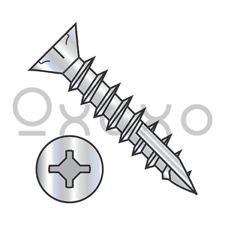 Oxoxo 8-11X3/4 Square Phil Combo Drive Flat w/Nibs Deep Thread Wood Scr Ful Thd Type17 ZincBake, 10000PK 559432