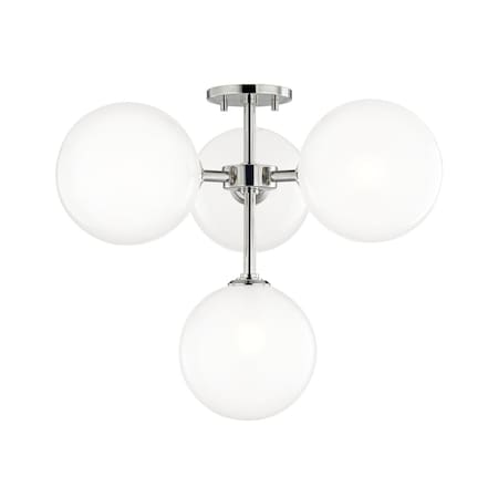 Mitzi Ashleigh 4 Light Semi Flush 20.25 In. Polished Nickel H122604-PN