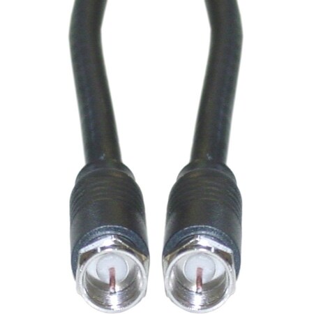 Cable Wholesale F-pin RG6 Coaxial Cable, Black, F-pin Male, 12 foot 10X4-01112