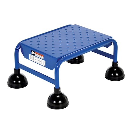 Vestil 9.5 H Steel Commercial Spring Loaded Rolling Ladder, 1 Steps LAD-1-B-P
