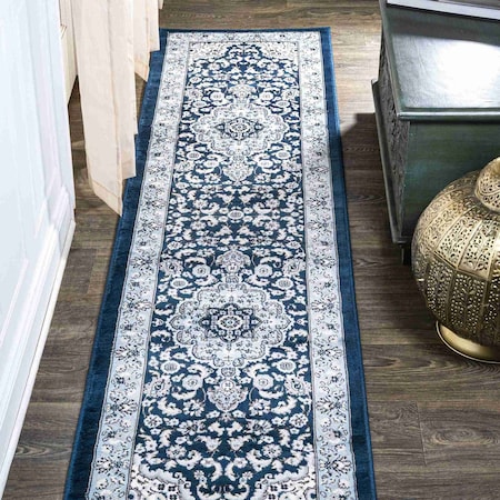 Jonathan Y Palmette Modern Persian Floral Navy/Blue 2 ft. x 8 ft. Runner Rug MDP503D-28