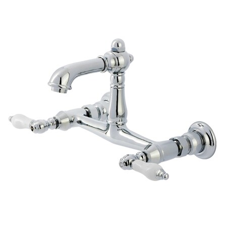 Kingston Brass Double-Handle Wall Mount Bathroom Faucet, Polished Chrome KS7251PL