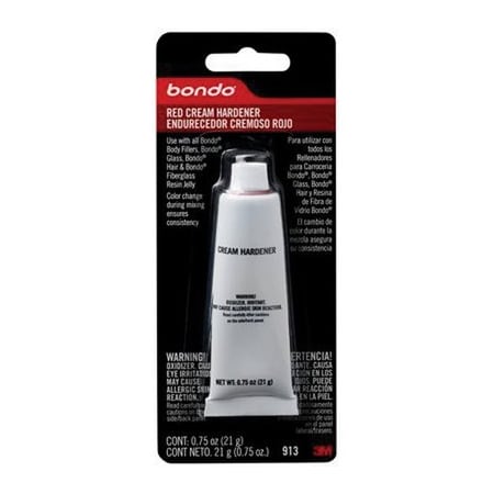 Dynatron Bondo 913 Hardener, 0.75 oz Tube, Red, Cream 7010328115
