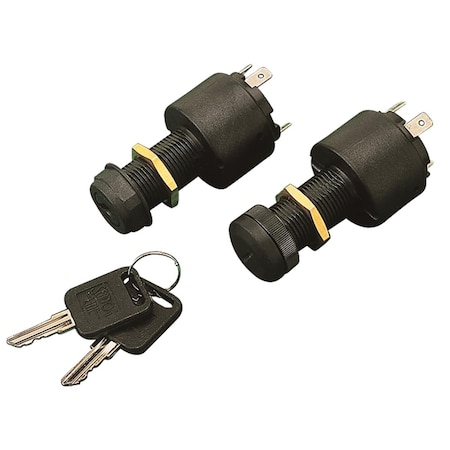 Sea-Dog 4203751 0.81 x 1.08 in. 4Position Key Switch with Cap  Polypropylene 3004.4218