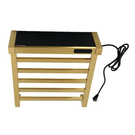 Kingston Brass Wall Mount Plug-In Towel Warmer, Brushed Brass DTC182037