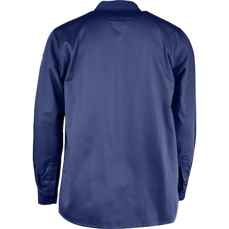 Ironwear 7 oz CAT 2 Flame Resistant Button Down Long Sleeve Cotton Shirt, Navy, 2X-Large 6610FR-N-2XL