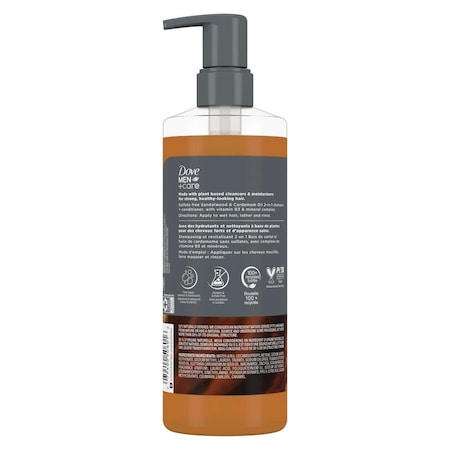 Dove Men+Care Thick and Full Sandalwood and Cardamom Oil 2-in-1 Shampoo Plus Conditioner, 17.5 Ounce, 4PK 69759865