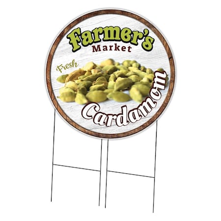 Signmission Farmers Market Cardamom Double Sided Corrugated Plastic Circle Yard Sign, C-36-CIR-DS-WS-Cardamom C-36-CIR-DS-WS-Cardamom