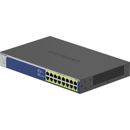 Netgear 16-PORT GIGABIT ETHERNET HIGH-POWER POE+ UNMANAGED SWITCH WITH 260W POE GS516PP-100NAS