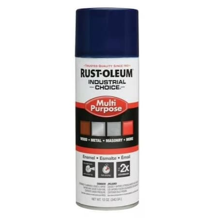 Rust-Oleum Spray Paint, Regal Blue, Gloss, Solvent, 12 oz 1622830V